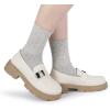 image:imageBomKinta Women Casual Calf Socks  Cute Cotton Crew Socks  Soft Above Ankle Sock Gifts 6 Pairs Size 5106 Pairs  White white black black grey grey