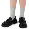 image:imageBomKinta Women Casual Calf Socks  Cute Cotton Crew Socks  Soft Above Ankle Sock Gifts 6 Pairs Size 5106 Pairs  White white black black grey grey