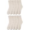image:imageBomKinta Womens Boot Socks  Thick Boot Solid Crew Socks  Warm Cozy Soft Calf Sock 10 Pairs Size 51110 Pairs  10 Beige