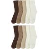 image:imageBomKinta Womens Boot Socks  Thick Boot Solid Crew Socks  Warm Cozy Soft Calf Sock 10 Pairs Size 51110 Pairs  Mix Color 1