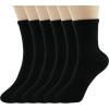 image:imageBomKinta Women Casual Calf Socks  Cute Cotton Crew Socks  Soft Above Ankle Sock Gifts 6 Pairs Size 5106 Pairs  Black black black black black black
