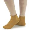 image:imageBomKinta Ankle Ruffle Socks Women  Cute Crew Frilly Sock  Low Cut Cotton Socks GiftsBlack Gold Gray White Yellow Green  6 Pairs