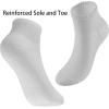 image:imageBomKinta Ankle Socks for Women  Soft Cotton Quarter Socks with Reinforced Sole  Casual Sock with Band 6 Pairs Gifts6 Pairs  All White
