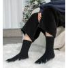 image:imageBomKinta Grip Fuzzy Slipper Socks Women  Cozy Warm Hospital Socks with Grips  Non Slip Fleece Sock Gifts Size 5103 Pairs Black White Gray