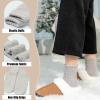 image:imageBomKinta Grip Fuzzy Slipper Socks Women  Cozy Warm Hospital Socks with Grips  Non Slip Fleece Sock Gifts Size 5103 Pairs Black White Gray
