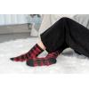 image:imageBomKinta Grip Fuzzy Slipper Socks Women  Cozy Warm Hospital Socks with Grips  Non Slip Fleece Sock Gifts Size 5103 Pairs Checkered Red