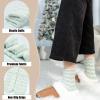 image:imageBomKinta Grip Fuzzy Slipper Socks Women  Cozy Warm Hospital Socks with Grips  Non Slip Fleece Sock Gifts Size 5103 Pairs White Stripes Yellow Stripes Green