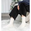 image:imageBomKinta Grip Fuzzy Slipper Socks Women  Cozy Warm Hospital Socks with Grips  Non Slip Fleece Sock Gifts Size 5103 Pairs White Stripes Yellow Stripes Green
