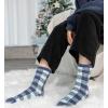 image:imageBomKinta Grip Fuzzy Slipper Socks Women  Cozy Warm Hospital Socks with Grips  Non Slip Fleece Sock Gifts Size 5105 Pairs Checkered Mix Color 1