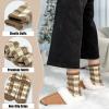 image:imageBomKinta Grip Fuzzy Slipper Socks Women  Cozy Warm Hospital Socks with Grips  Non Slip Fleece Sock Gifts Size 5105 Pairs Checkered Mix Color 1
