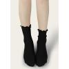 image:imageBomKinta Ruffle Socks Women  TurnCuff Frilly Sock  Lightweight Cotton Sock  Athletic Crew Socks GiftsAll Black