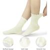 image:imageBomKinta Ruffle Socks Women  TurnCuff Frilly Sock  Lightweight Cotton Sock  Athletic Crew Socks GiftsBlack  Gray  Blue  Green  Light Khahi  Cream