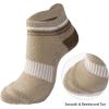 image:imageBomKinta Womens Athletic Socks  Cushioned Running Socks  Cotton Ankle Sock  Gifts for Women 6 Pairs6 Pairs Beige Khaki Brown