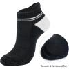 image:imageBomKinta Womens Athletic Socks  Cushioned Running Socks  Cotton Ankle Sock  Gifts for Women 6 Pairs6 Pairs Black