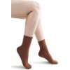 image:imageBomKinta Womens Crew Pilates Socks with Grips  Yoga Grippy Crew Sock  Slipper Socks for Barre Workout Hospital Size 594 Pairsblack Beige Brown Coffee