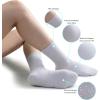 image:imageBomKinta Womens Crew Pilates Socks with Grips  Yoga Grippy Crew Sock  Slipper Socks for Barre Workout Hospital Size 594 Pairsblack White Pink Purple