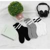 image:imageBomKinta Womens Striped Crew Socks  Retro Above Ankle Cotton Sock  Casual Cozy Athletic Style Socks Gifts Size 5103 Pairsblack White Grey