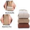image:imageBomKinta Womens Striped Crew Socks  Retro Above Ankle Cotton Sock  Casual Cozy Athletic Style Socks Gifts Size 5103 Pairslight Khaki Dark Khaki Reddish Brown
