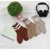image:imageBomKinta Womens Striped Crew Socks  Retro Above Ankle Cotton Sock  Casual Cozy Athletic Style Socks Gifts Size 5103 Pairslight Khaki Dark Khaki Reddish Brown
