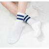 image:imageBomKinta Womens Striped Crew Socks  Retro Above Ankle Cotton Sock  Casual Cozy Athletic Style Socks Gifts Size 5103 Pairsred Green Blue