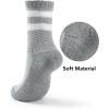 image:imageBomKinta Womens Striped Crew Socks  Retro Above Ankle Cotton Sock  Casual Cozy Athletic Style Socks Gifts Size 5106 Pairs2 Black 2 White 2 Grey