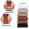 image:imageBomKinta Womens Striped Crew Socks  Retro Above Ankle Cotton Sock  Casual Cozy Athletic Style Socks Gifts Size 5106 Pairsmix Color1