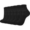 image:imageBomKinta Ankle Socks for Women  Soft Cotton Quarter Socks with Reinforced Sole  Casual Sock with Band 6 Pairs Gifts6 Pairs  All Black