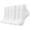 image:imageBomKinta Ankle Socks for Women  Soft Cotton Quarter Socks with Reinforced Sole  Casual Sock with Band 6 Pairs Gifts6 Pairs  All White