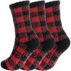 3 Pairs Checkered Red