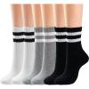 6 Pairs-2 Black 2 White 2 Grey