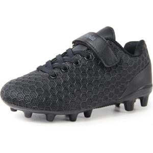 image:imageBomKinta Kids Soccer Cleats Firm Ground Athletic Outdoor Football ShoesBlack