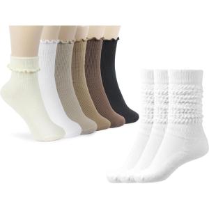 image:imageBomKinta Slouch Socks Women with TurnCuff Frilly Sock