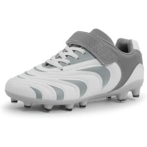 image:imageBomKinta UnisexChild Soccer Cleats  Kids Football Shoes  FG Athletic Outdoor for Boys GirlsGrey
