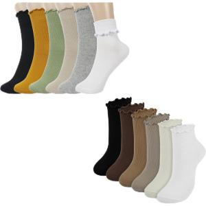image:imageBomKinta Women TurnCuff Frilly Socks and Ruffle Ankle Socks