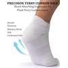 image:imageBomKinta Mens Athletic Running Ankle Socks Low Cut Cushioned 6 Pairs6 Pairswhite