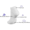 image:imageBomKinta Mens Athletic Running Ankle Socks Low Cut Cushioned 6 Pairs6 Pairswhite