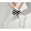 image:imageBomKinta Striped Crew Socks Women  Retro Novelty Socks  Stretchy Casual Athletic Cotton Gifts Sock Size 5102 Pairs  White White