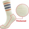image:imageBomKinta Striped Crew Socks Women  Retro Novelty Socks  Stretchy Casual Athletic Cotton Gifts Sock Size 5103 Pairs  Beige Mix Color 3