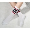 image:imageBomKinta Striped Crew Socks Women  Retro Novelty Socks  Stretchy Casual Athletic Cotton Gifts Sock Size 5103 Pairs  White Mix Color 2