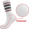 image:imageBomKinta Striped Crew Socks Women  Retro Novelty Socks  Stretchy Casual Athletic Cotton Gifts Sock Size 5103 Pairs  White Mix Color 2
