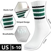 image:imageBomKinta Striped Crew Socks Women  Retro Novelty Socks  Stretchy Casual Athletic Cotton Gifts Sock Size 5103 Pairs  White Mix Color 2