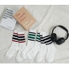 image:imageBomKinta Striped Crew Socks Women  Retro Novelty Socks  Stretchy Casual Athletic Cotton Gifts Sock Size 5103 Pairs  White Mix Color 2