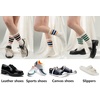 image:imageBomKinta Striped Crew Socks Women  Retro Novelty Socks  Stretchy Casual Athletic Cotton Gifts Sock Size 5106 Pairs  Beige Mix Color 5