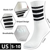 image:imageBomKinta Striped Crew Socks Women  Retro Novelty Socks  Stretchy Casual Athletic Cotton Gifts Sock Size 5106 Pairs  Mix Color 6