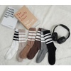 image:imageBomKinta Striped Crew Socks Women  Retro Novelty Socks  Stretchy Casual Athletic Cotton Gifts Sock Size 5106 Pairs  Mix Color 6