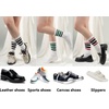 image:imageBomKinta Striped Crew Socks Women  Retro Novelty Socks  Stretchy Casual Athletic Cotton Gifts Sock Size 5106 Pairs  White Mix Color 4