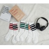 image:imageBomKinta Striped Crew Socks Women  Retro Novelty Socks  Stretchy Casual Athletic Cotton Gifts Sock Size 5106 Pairs  White Mix Color 4