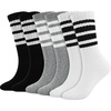 3 Pairs - Black White Grey