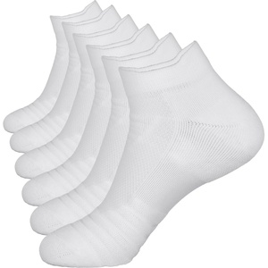 image:imageBomKinta Mens Athletic Running Ankle Socks Low Cut Cushioned 6 Pairs6 Pairswhite