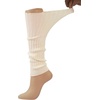 image:imageBomKinta Leg Warmers for Women Gift 80s Ruffle Leg Sleeves for Party Yoga  Soft Fashion Knit Calf Accessories Cute90s Halloween1 Pair  Beige